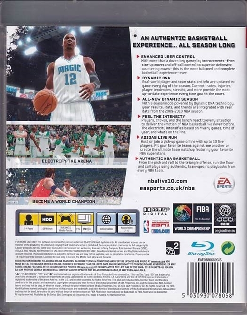 NBA Live 10 - PS3 Spil (B Grade) (Genbrug)
